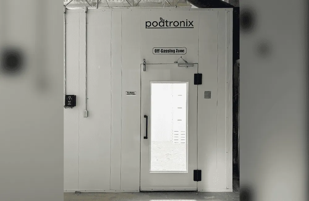 Off-Gassing Zone entry door in a Michigan facility build-out.